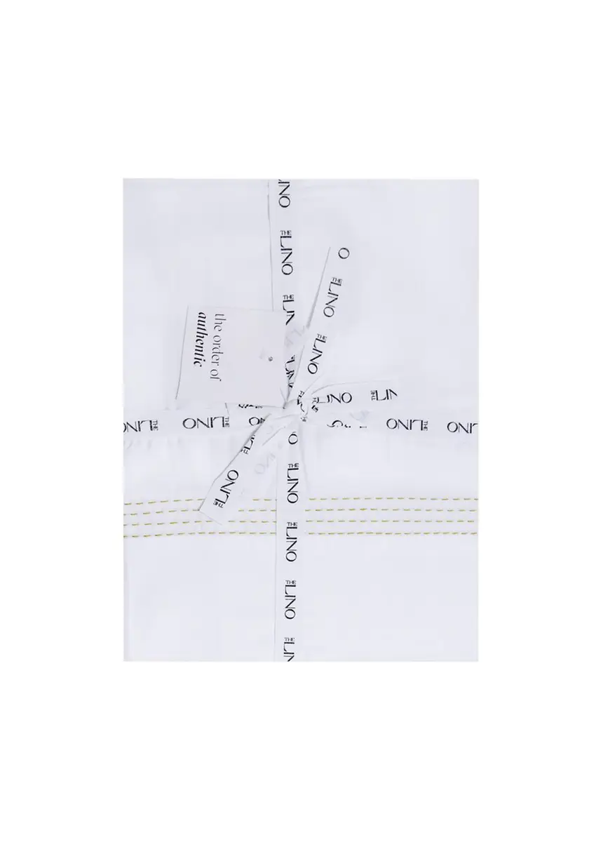 The Lino Essential Embroidered King Flat Sheet | Thumbnail 3 The Lino Essential Embroidered King Flat Sheet | Thumbnail 3