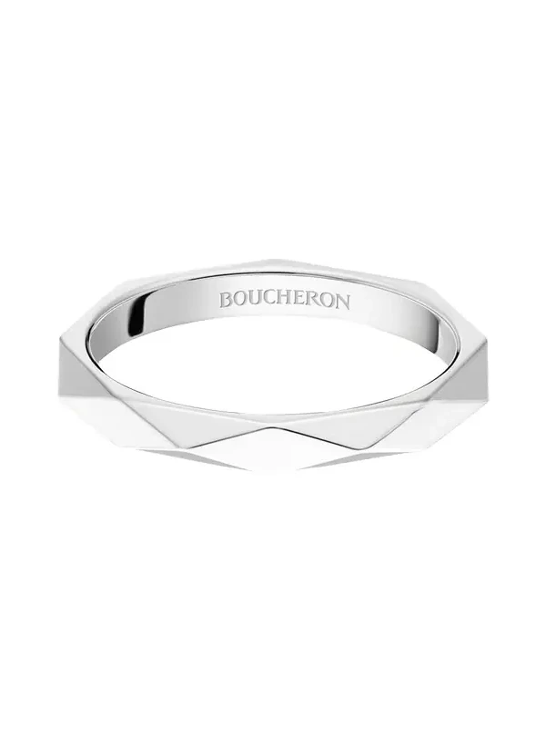 Facette Medium Platinum Wedding Band Ring