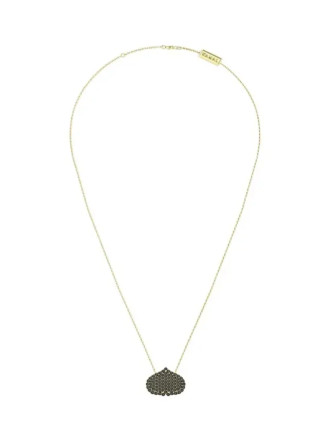 Eye Adore Black Diamond Pave Pendant Necklace, 15mm Eye Adore Black Diamond Pave Pendant Necklace, 15mm