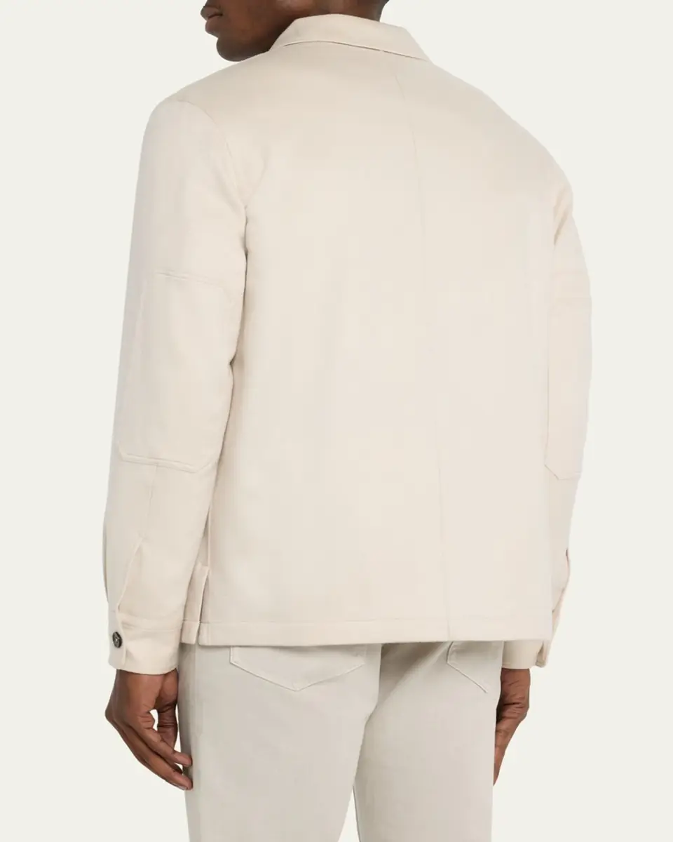 Zegna Men's Oasi Cashmere Overshirt | Thumbnail 3