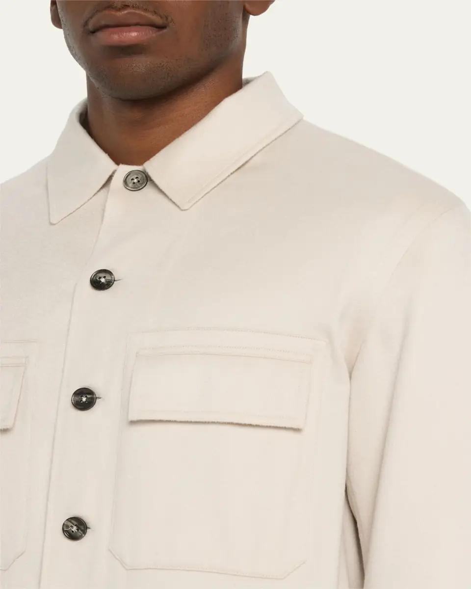 Zegna Men's Oasi Cashmere Overshirt | Thumbnail 5