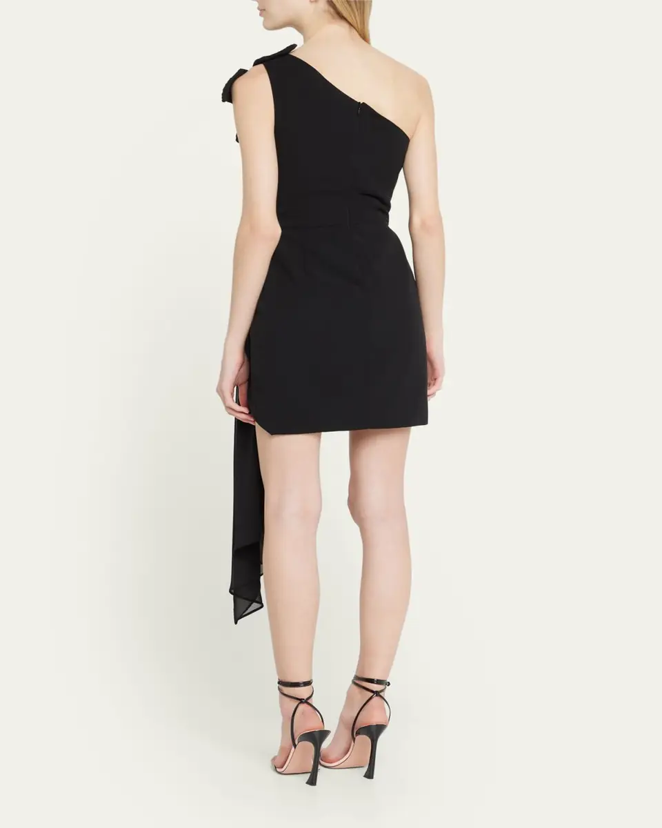 PatBO Flower Applique One-Shoulder Mini Dress | Thumbnail 3