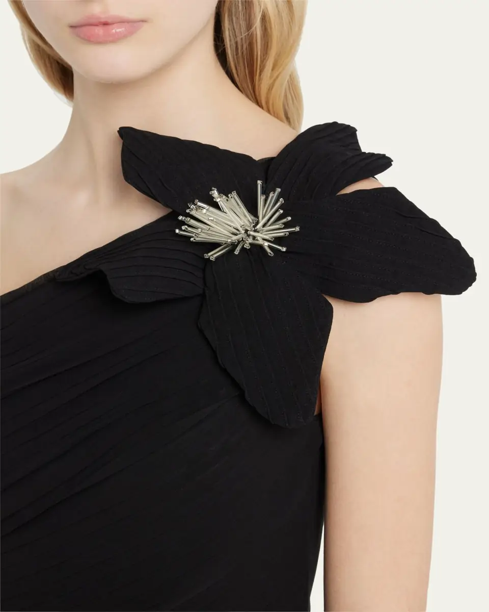 PatBO Flower Applique One-Shoulder Mini Dress | Thumbnail 5