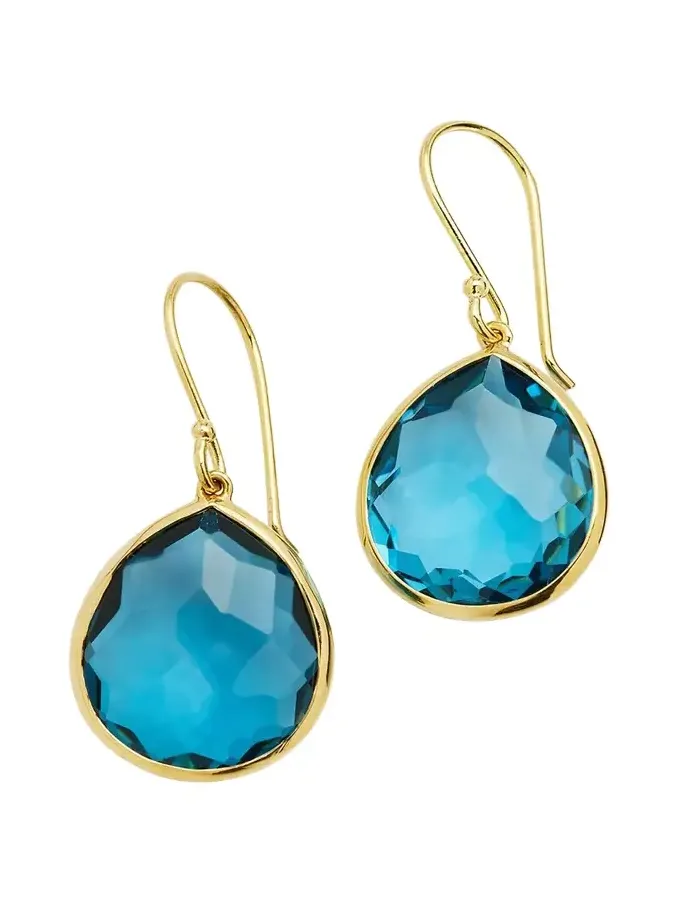Small Teardrop Earrings in 18K Gold