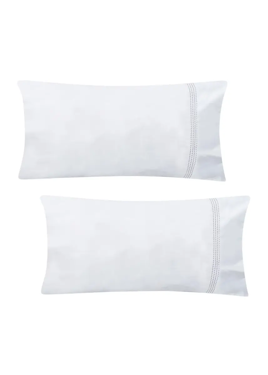 The Lino Essential Embroidered Pillowcase Pair | Thumbnail 3 The Lino Essential Embroidered Pillowcase Pair | Thumbnail 3