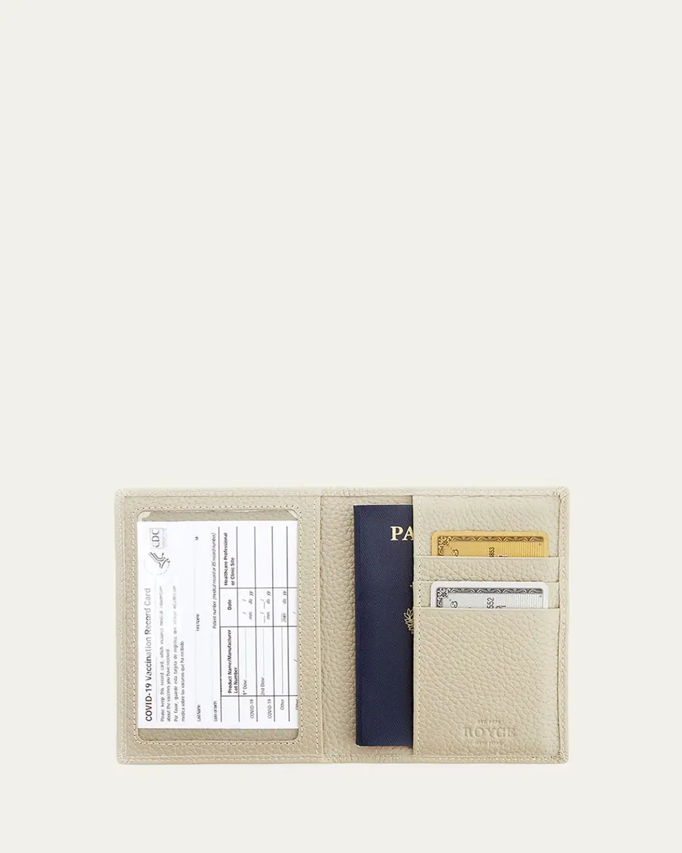 Royce New York Personalized Leather RFID-Blocking Passport Case | Thumbnail 2