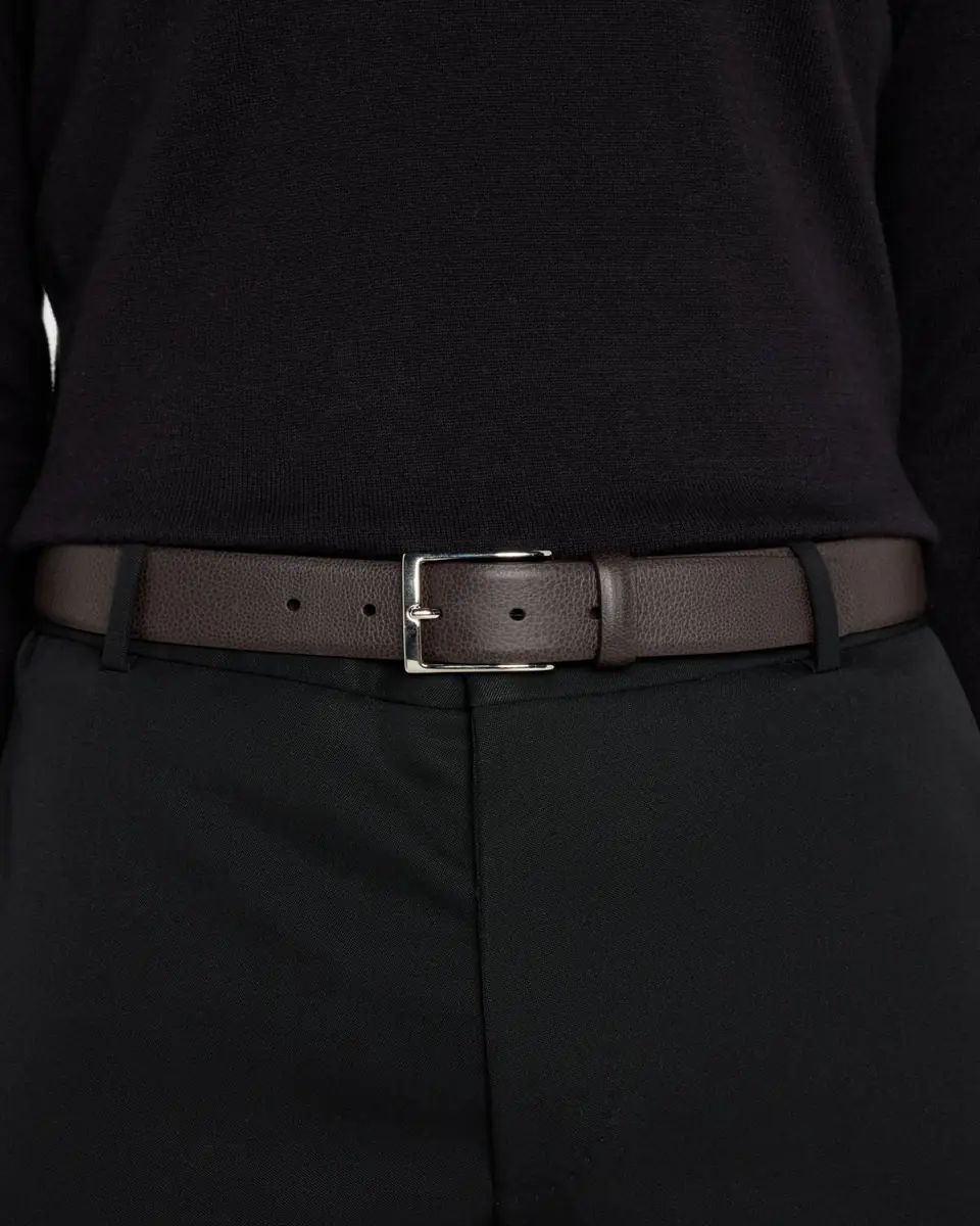 Simonnot Godard Men's Galuchat Grained Leather Belt, 35mm | Thumbnail 2 Simonnot Godard Men's Galuchat Grained Leather Belt, 35mm | Thumbnail 2