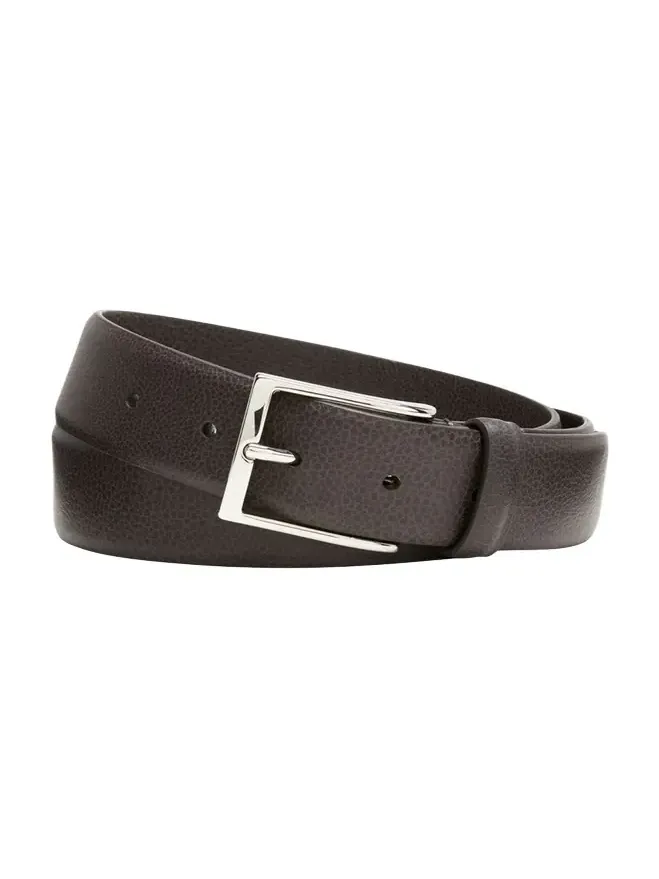 Men's Galuchat Grained Leather Belt, 35mm