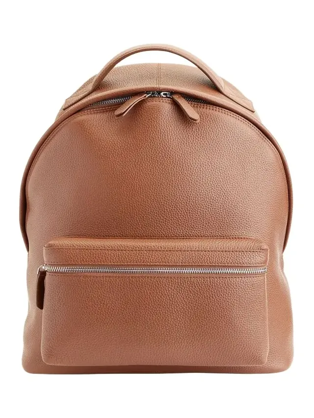 Monogrammed Leather 13" Laptop Backpack