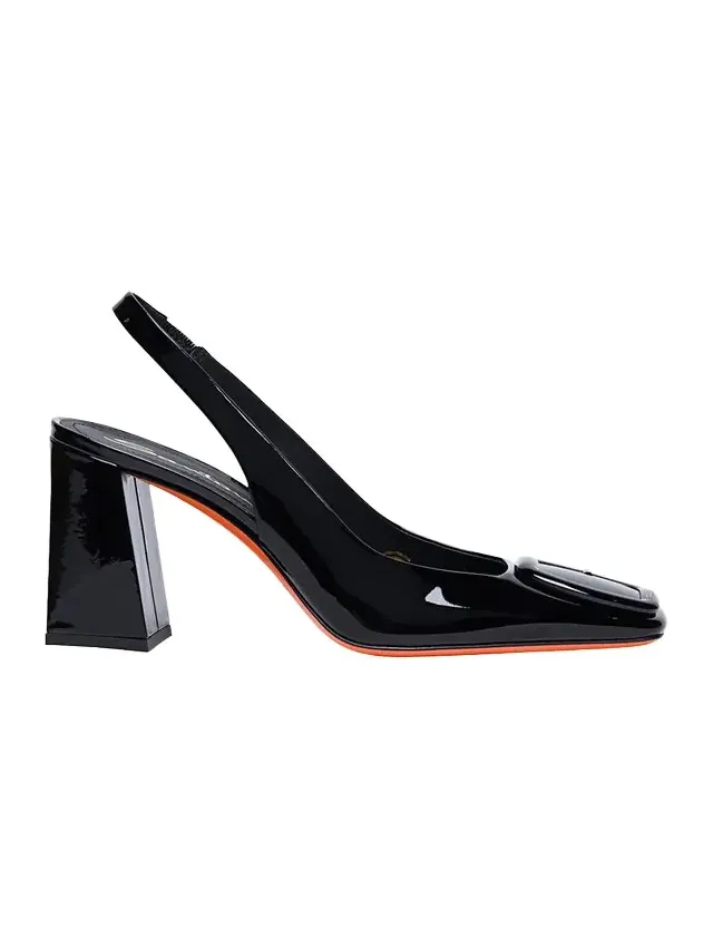 Peaches Patent Buckle Slingback Pumps Peaches Patent Buckle Slingback Pumps