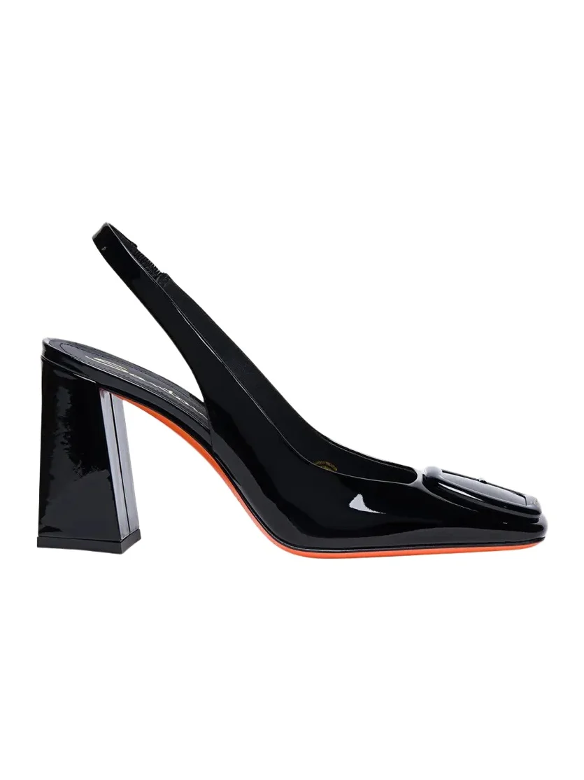 Peaches Patent Buckle Slingback Pumps Peaches Patent Buckle Slingback Pumps