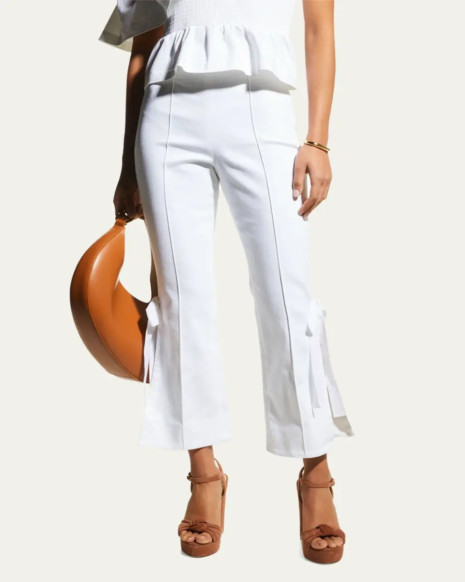 Cinq à Sept Lou Denim Pants with Ties | Thumbnail 4 Cinq à Sept Lou Denim Pants with Ties | Thumbnail 4