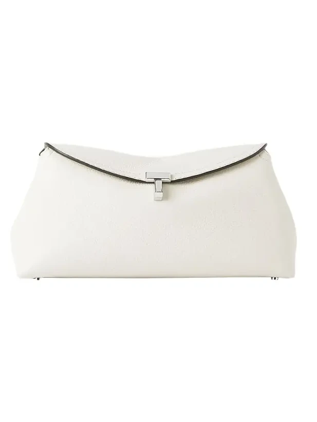 T-Lock Clutch Bag in Pebble Grain Leather T-Lock Clutch Bag in Pebble Grain Leather