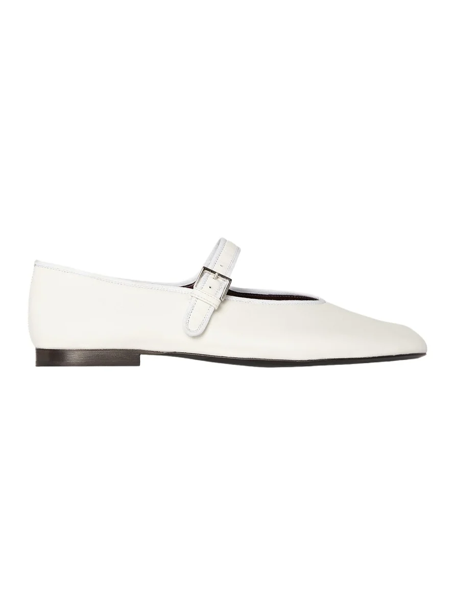 The Row Boheme Leather Mary Jane Ballerina Flats