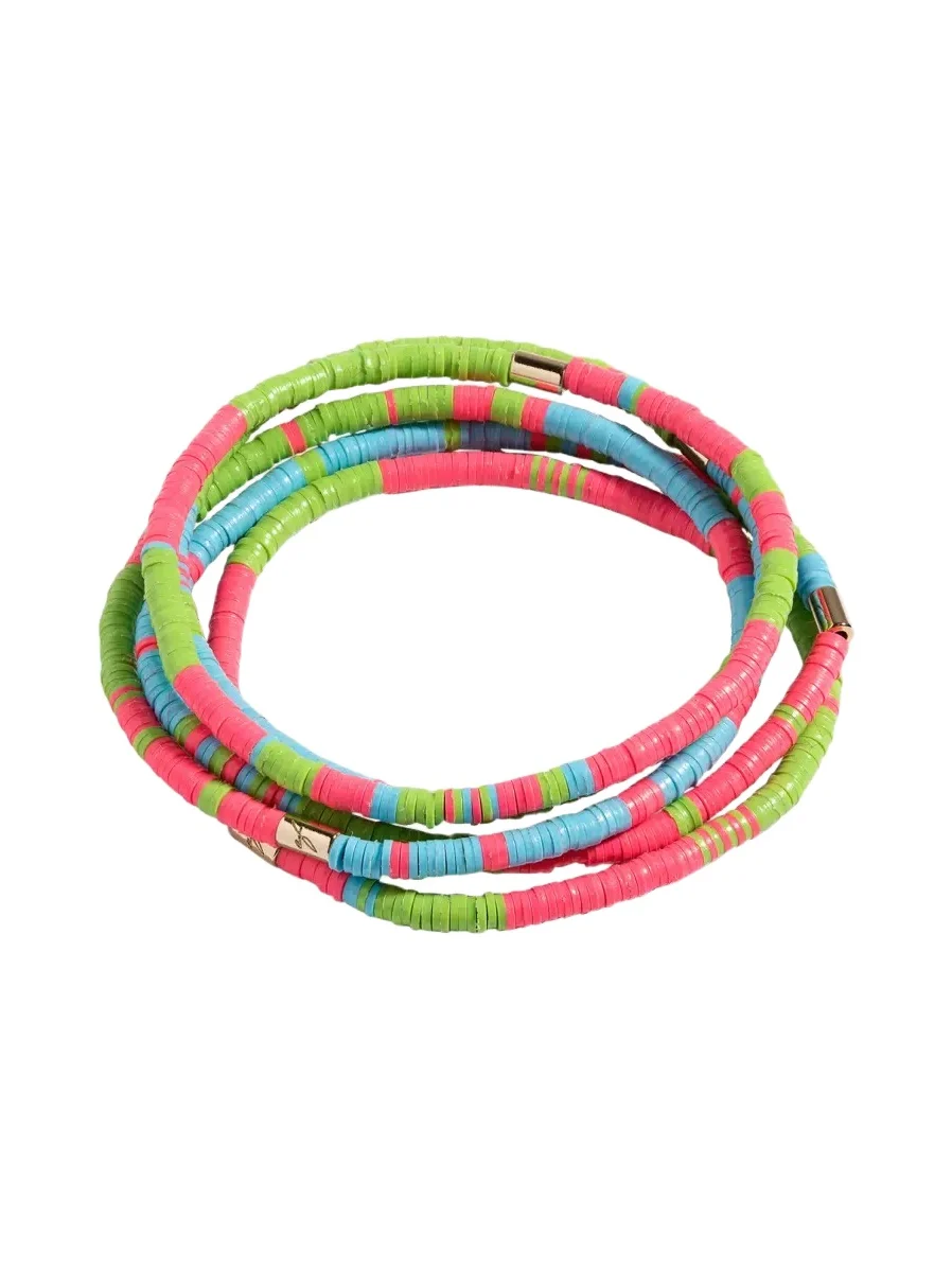Heishi Bead Bracelets, Set of 5 Heishi Bead Bracelets, Set of 5