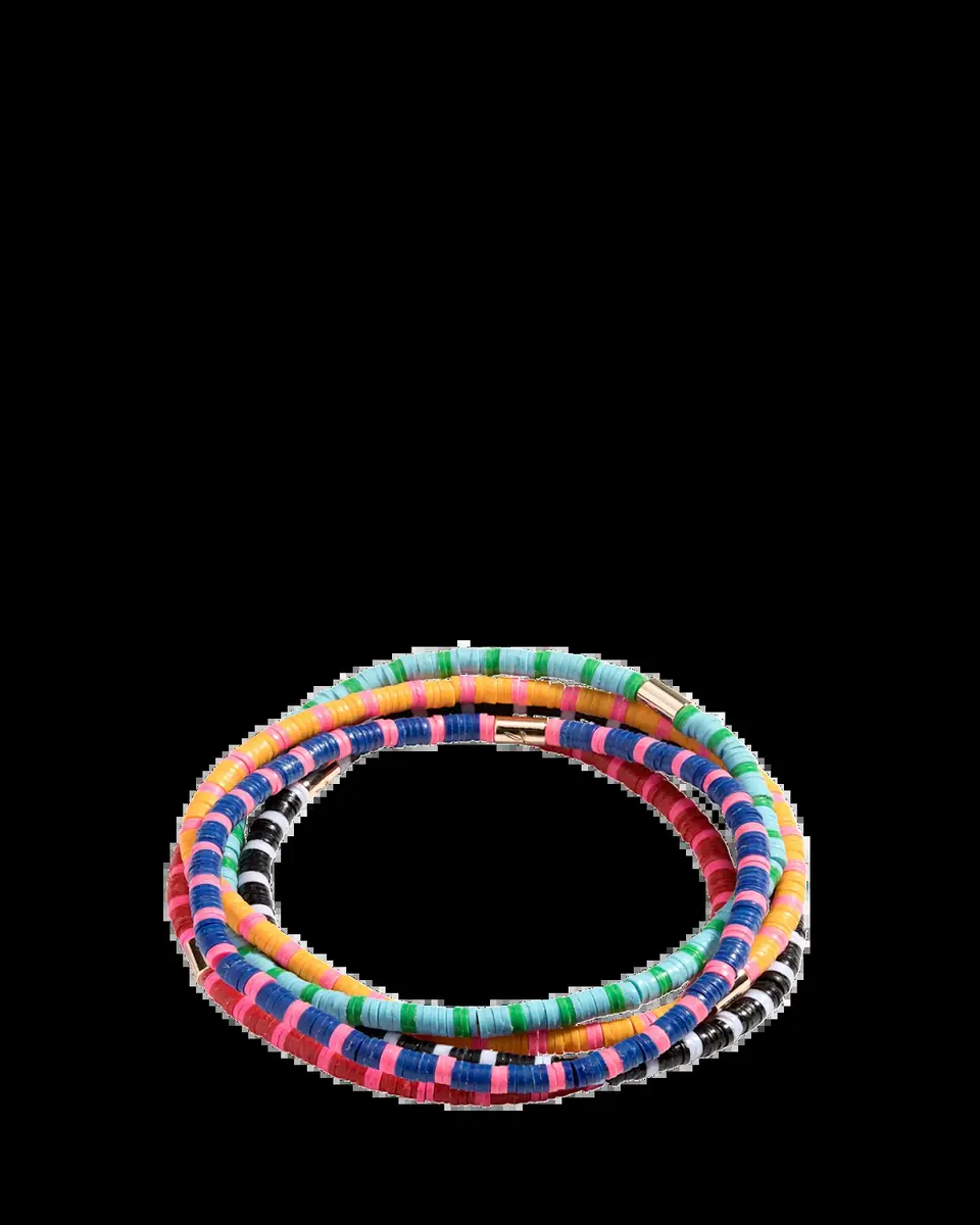 Elsie Frieda Heishi Bead Bracelets, Set of 5 | Thumbnail 2 Elsie Frieda Heishi Bead Bracelets, Set of 5 | Thumbnail 2