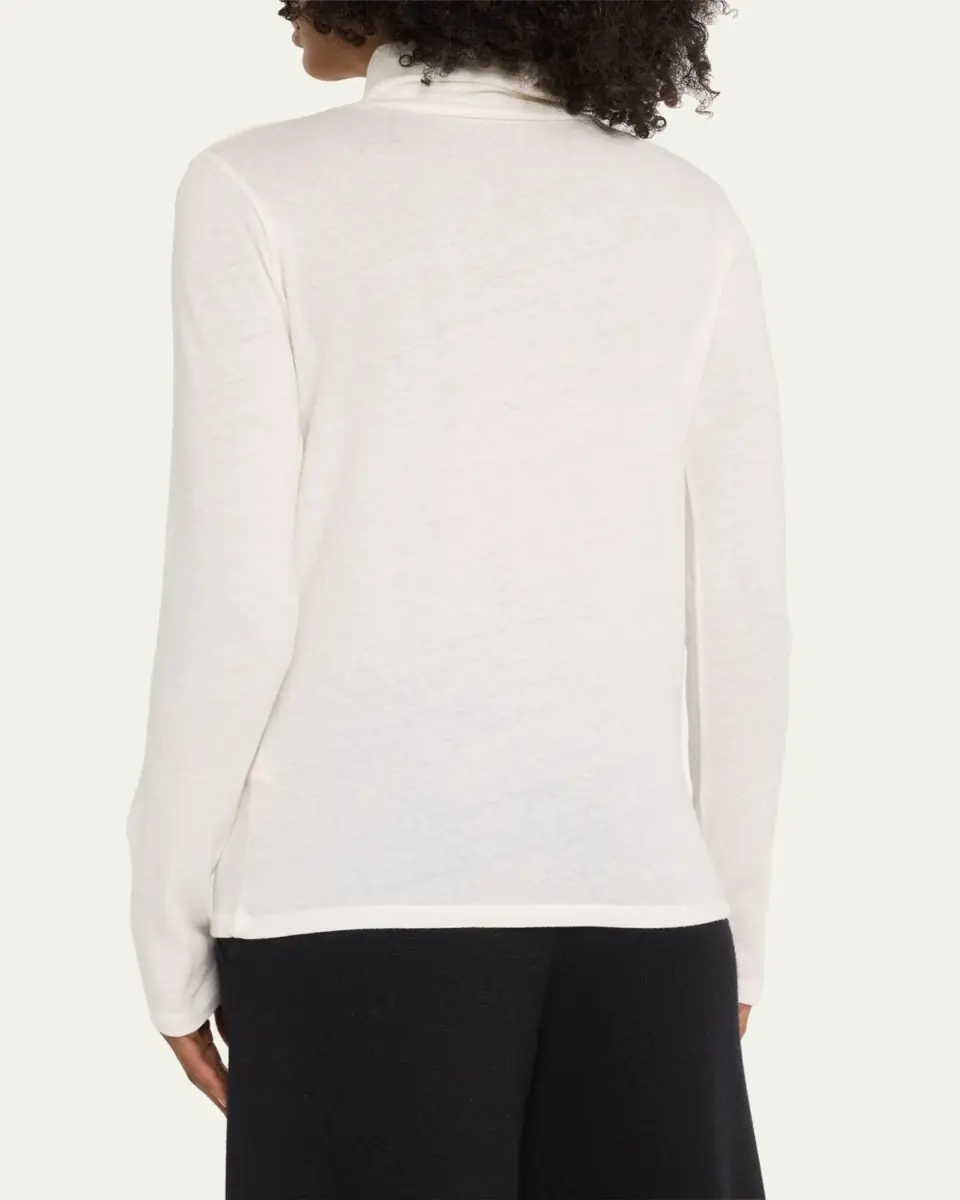 Majestic Filatures Cotton-Cashmere Long Sleeve Turtleneck Top | Thumbnail 3 Majestic Filatures Cotton-Cashmere Long Sleeve Turtleneck Top | Thumbnail 3