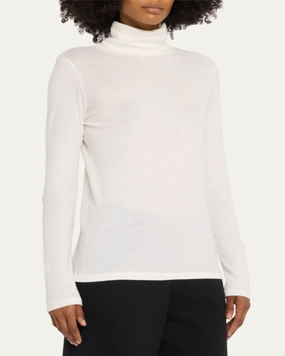 Majestic Filatures Cotton-Cashmere Long Sleeve Turtleneck Top | Thumbnail 4 Majestic Filatures Cotton-Cashmere Long Sleeve Turtleneck Top | Thumbnail 4