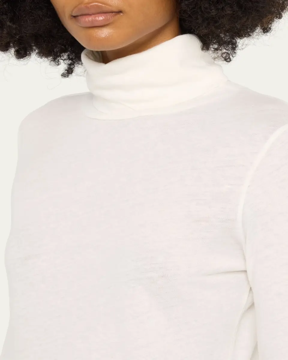Majestic Filatures Cotton-Cashmere Long Sleeve Turtleneck Top | Thumbnail 5 Majestic Filatures Cotton-Cashmere Long Sleeve Turtleneck Top | Thumbnail 5