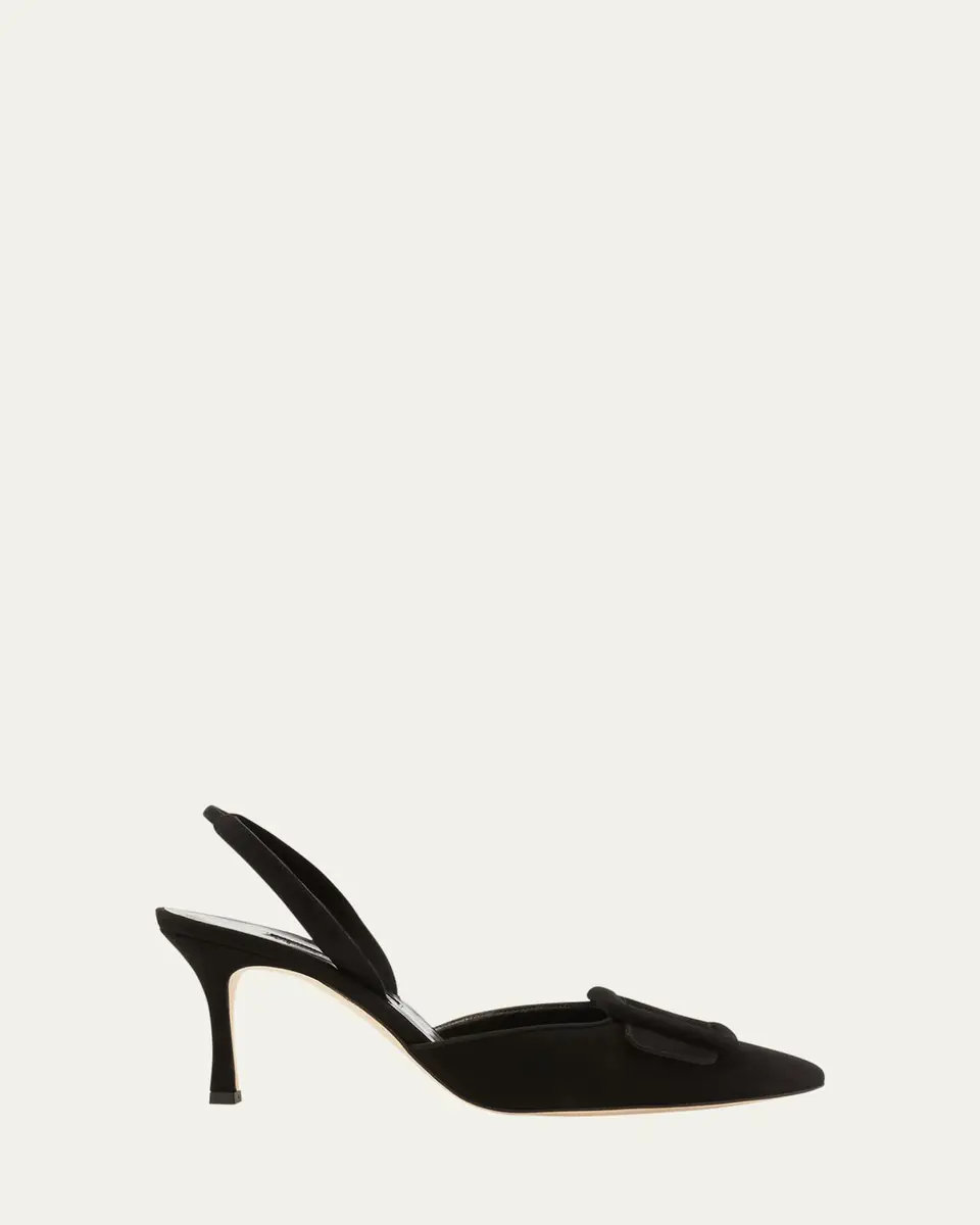 Manolo Blahnik Maysli Suede Buckle Halter Pumps | Thumbnail 18 Manolo Blahnik Maysli Suede Buckle Halter Pumps | Thumbnail 18