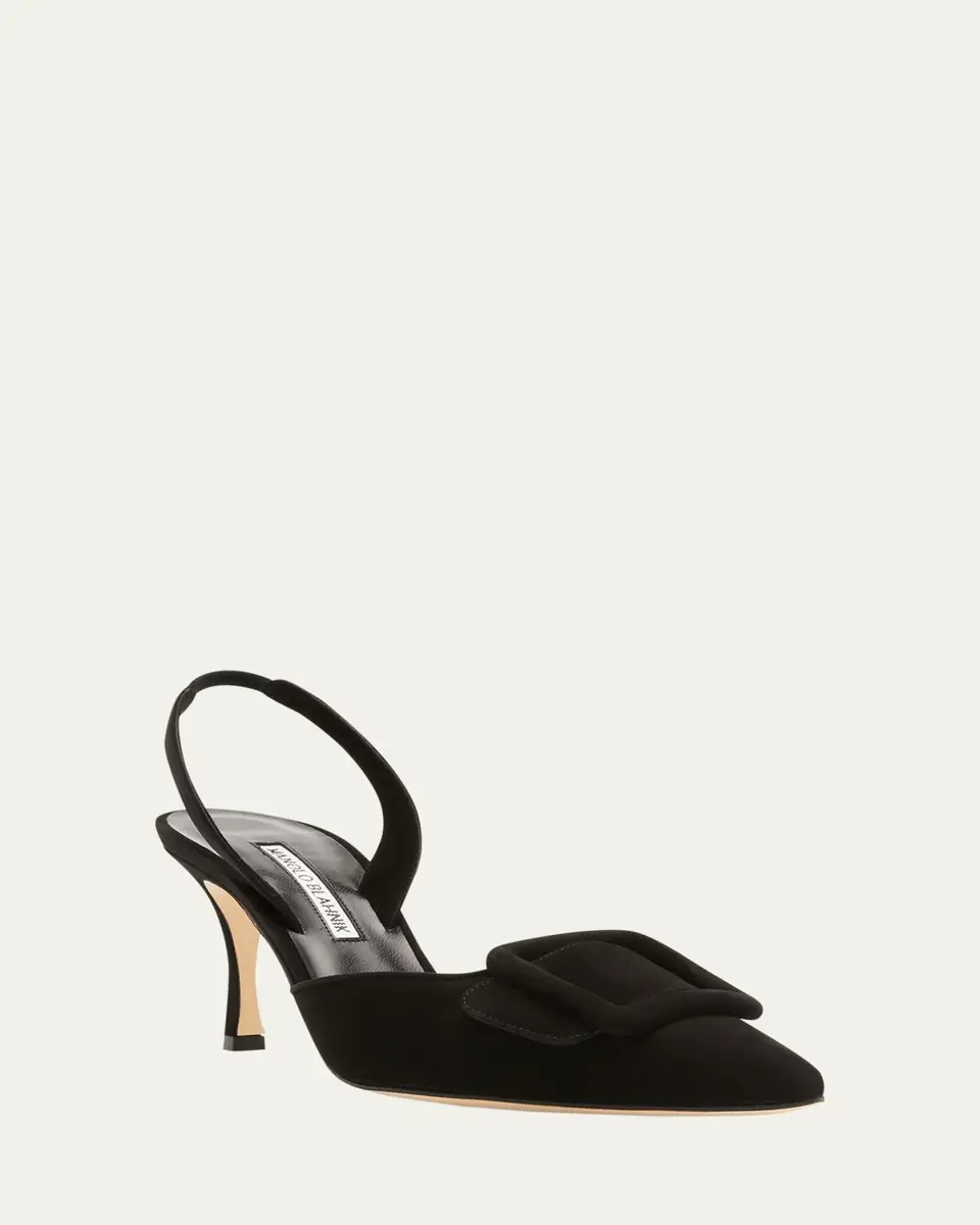 Manolo Blahnik Maysli Suede Buckle Halter Pumps | Thumbnail 20 Manolo Blahnik Maysli Suede Buckle Halter Pumps | Thumbnail 20