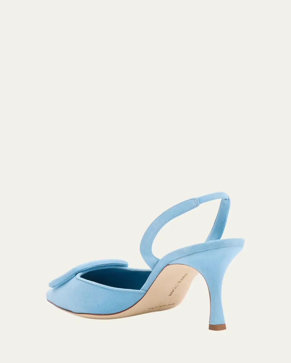 Manolo Blahnik Maysli Suede Buckle Halter Pumps | Thumbnail 8 Manolo Blahnik Maysli Suede Buckle Halter Pumps | Thumbnail 8