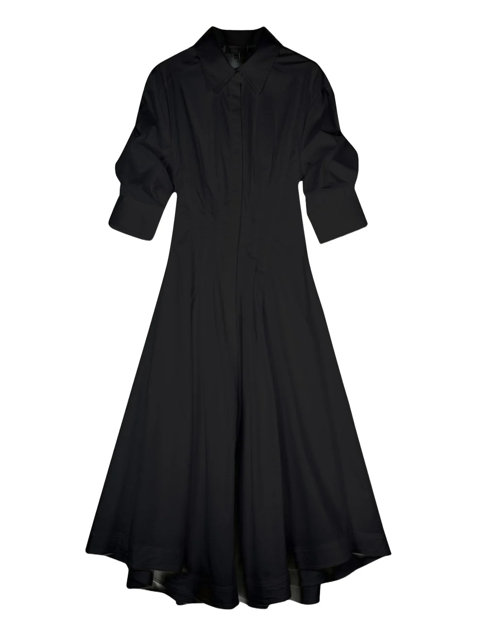 Jazz Poplin Pintuck Midi Shirtdress
