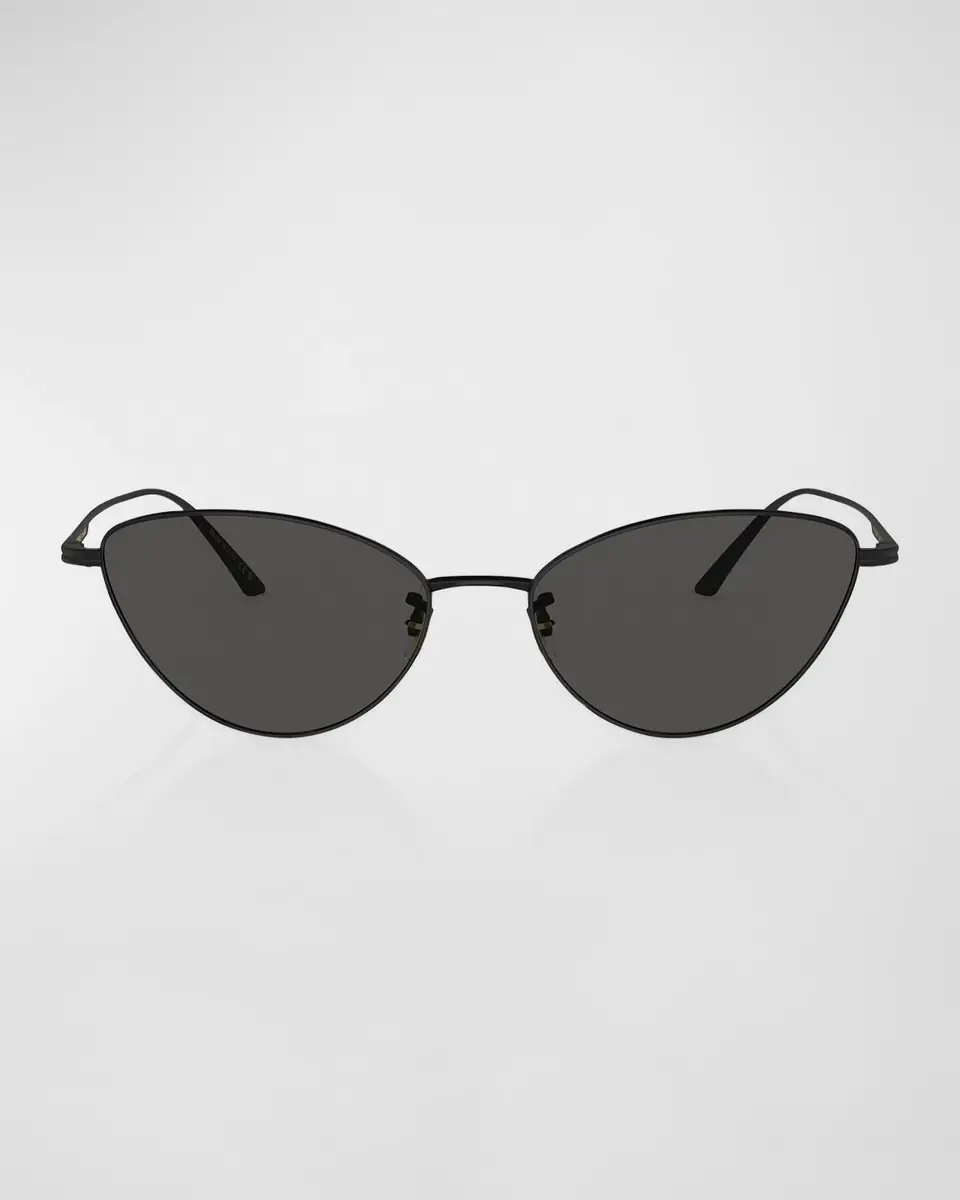 Khaite x Oliver Peoples Sleek Black Steel Butterfly Sunglasses | Thumbnail 2 Khaite x Oliver Peoples Sleek Black Steel Butterfly Sunglasses | Thumbnail 2