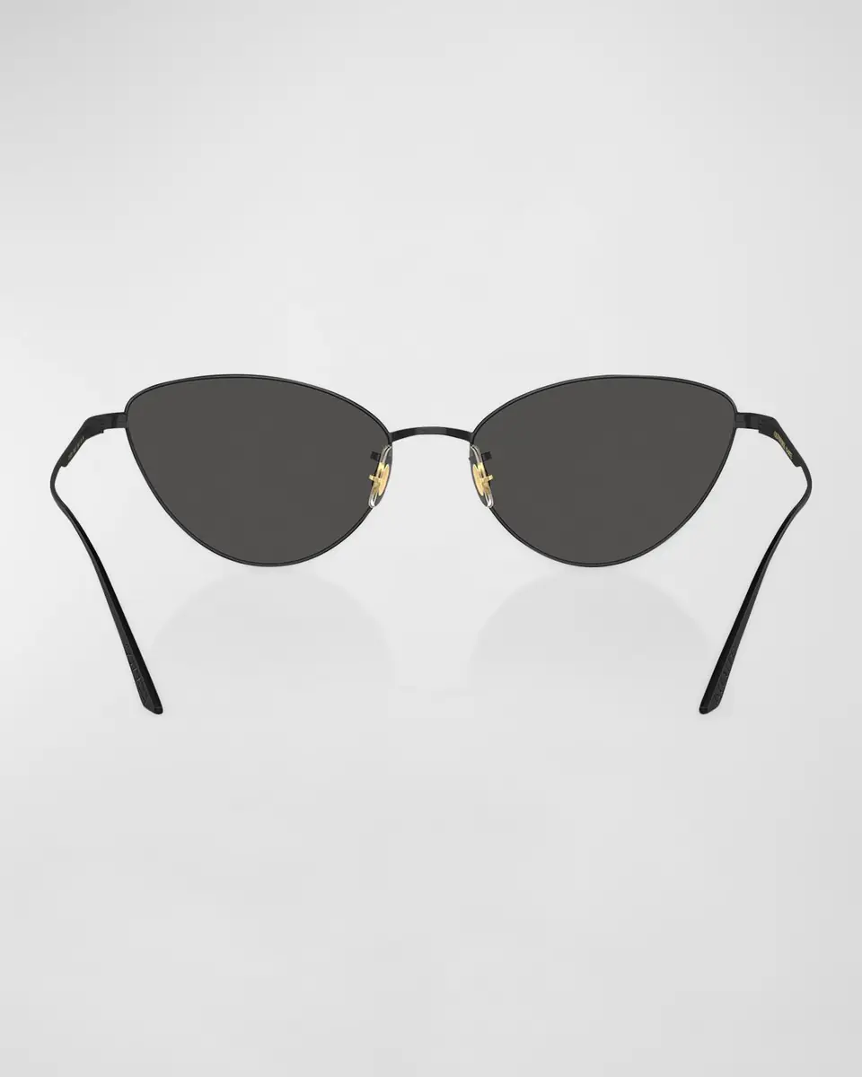 Khaite x Oliver Peoples Sleek Black Steel Butterfly Sunglasses | Thumbnail 3 Khaite x Oliver Peoples Sleek Black Steel Butterfly Sunglasses | Thumbnail 3