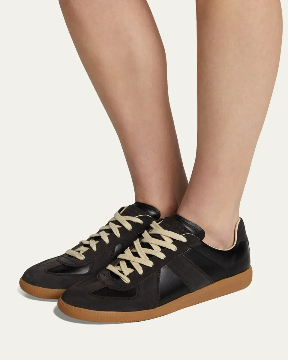 Maison Margiela Replica Suede & Leather Sneakers | Thumbnail 2 Maison Margiela Replica Suede & Leather Sneakers | Thumbnail 2