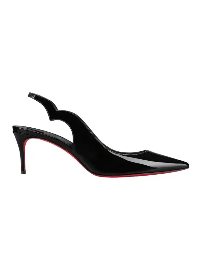 70mm Hot Chick Patent Slingback Pumps