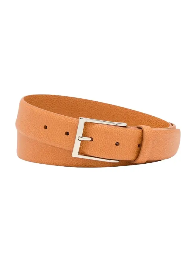 Men's Galuchat Grained Leather Belt, 35mm