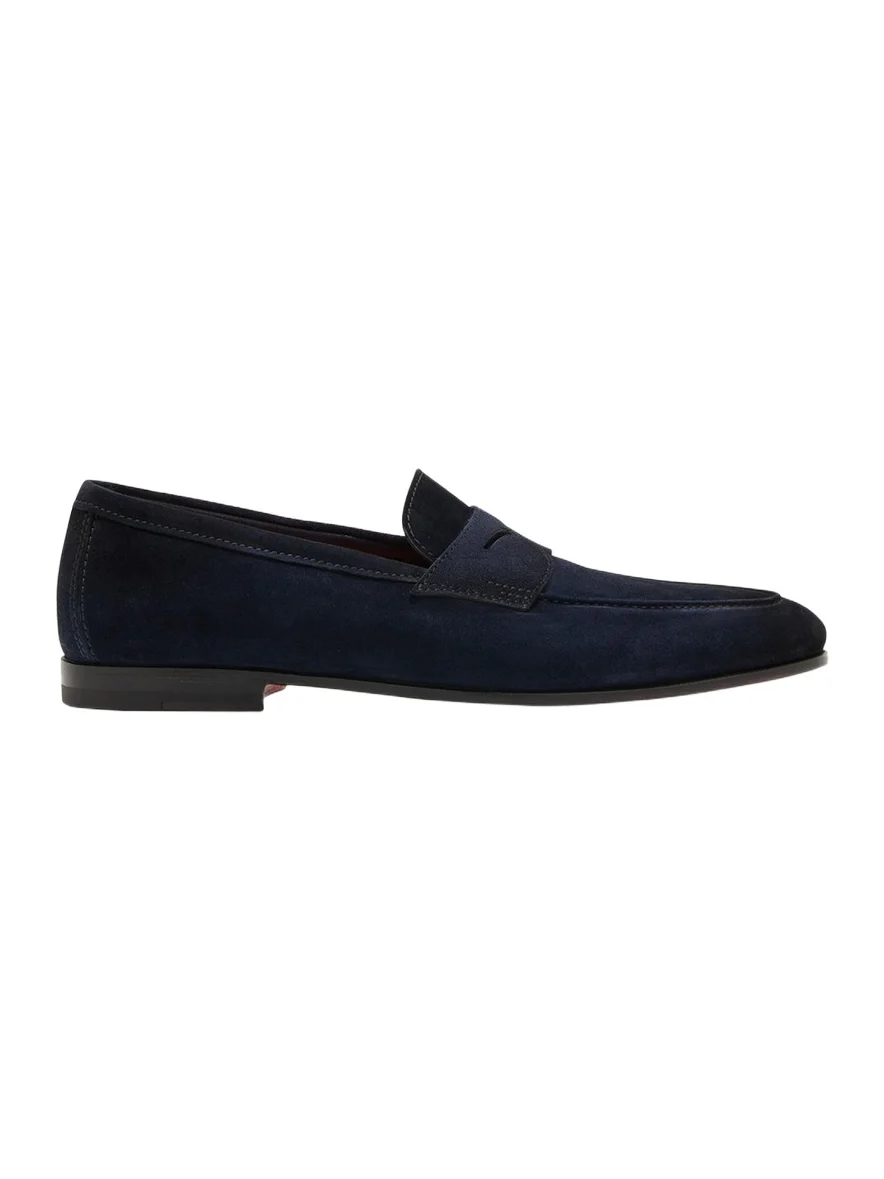 Santoni Men's Carlos Suede Penny Loafers