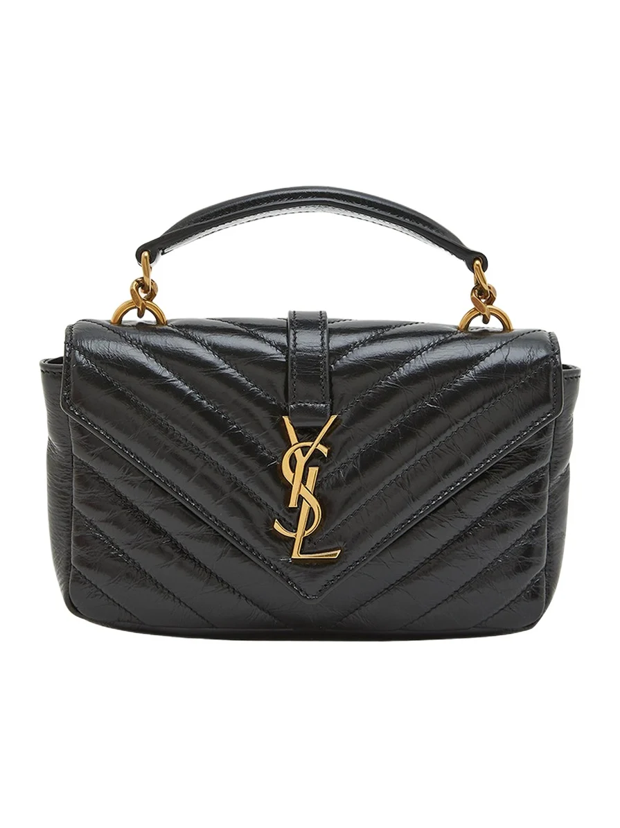 College Mini YSL Quilted Top Handle Bag