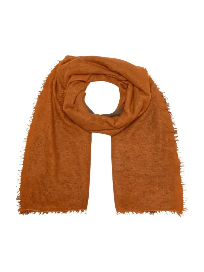Fuzzy Feture Two-Tone Cashmere Scarf Fuzzy Feture Two-Tone Cashmere Scarf