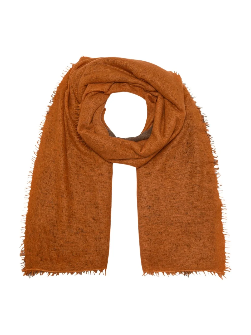 Denis Colomb Fuzzy Feture Two-Tone Cashmere Scarf