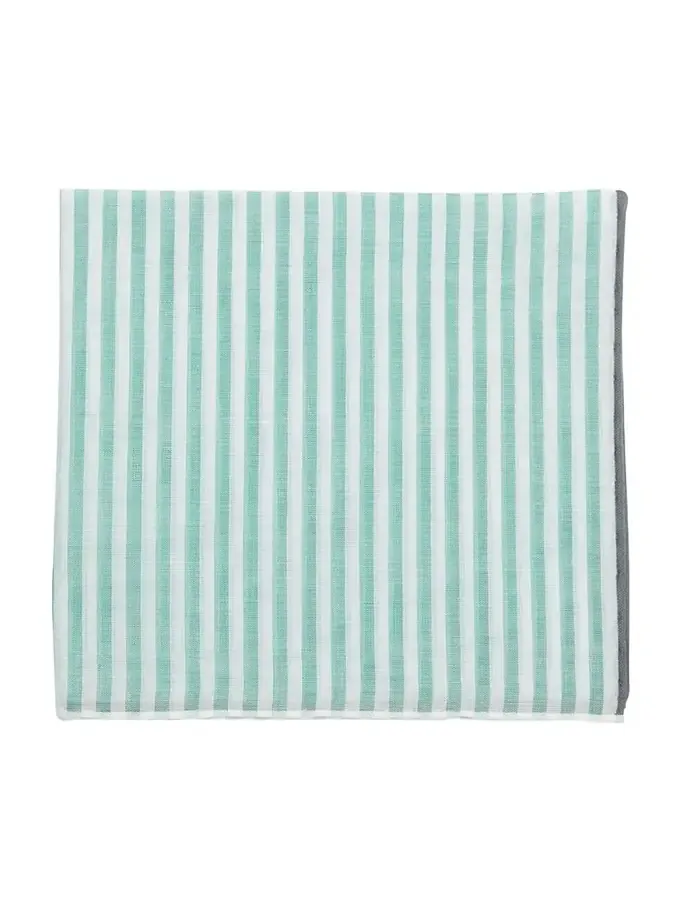 Simonnot Godard Men's Buren Cotton Stripe Pocket Square