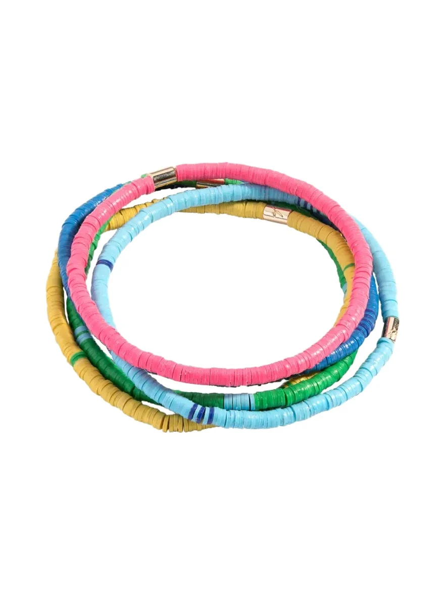 Heishi Bead Bracelets, Set of 5 Heishi Bead Bracelets, Set of 5