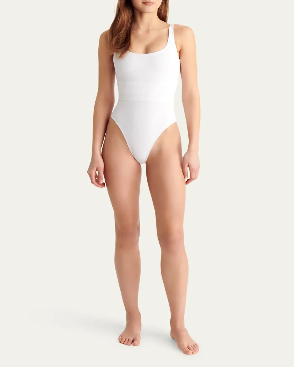 Eres Asia Scoop-Neck One-Piece Swimsuit with Waistband Detail | Thumbnail 2