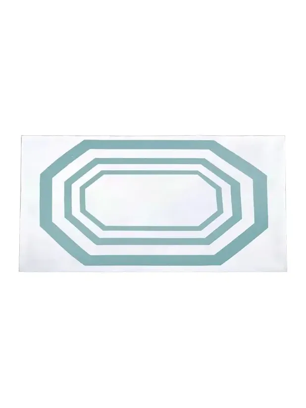 The Lino Essential Aqua Rectangle Tablecloth, 71" x 144"