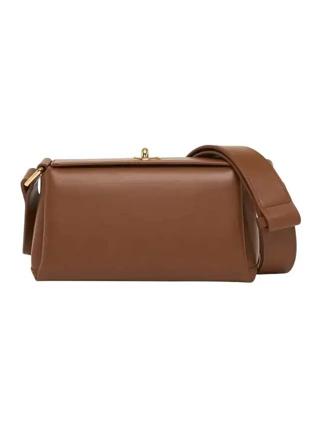 Plan C Mini Turn-Lock Leather Shoulder Bag