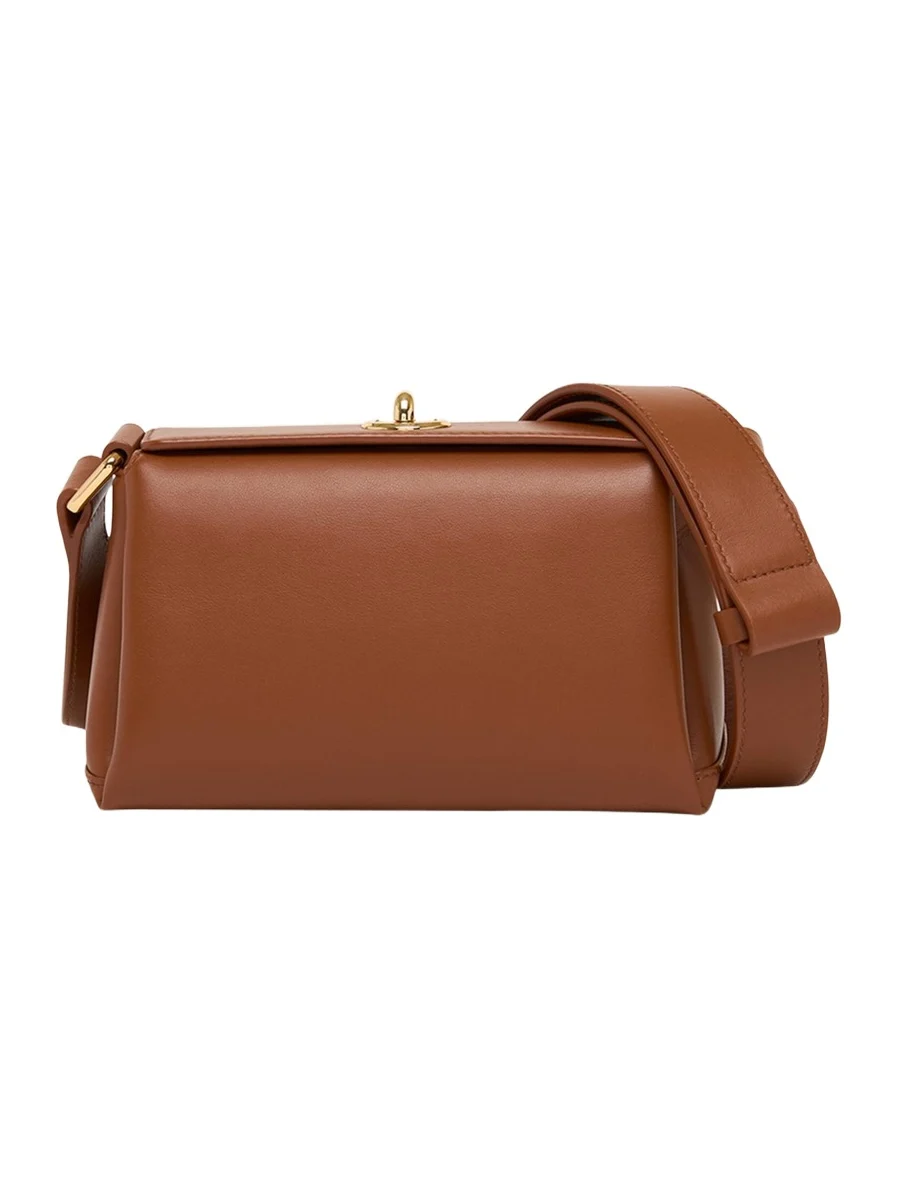Plan C Mini Turn-Lock Leather Shoulder Bag