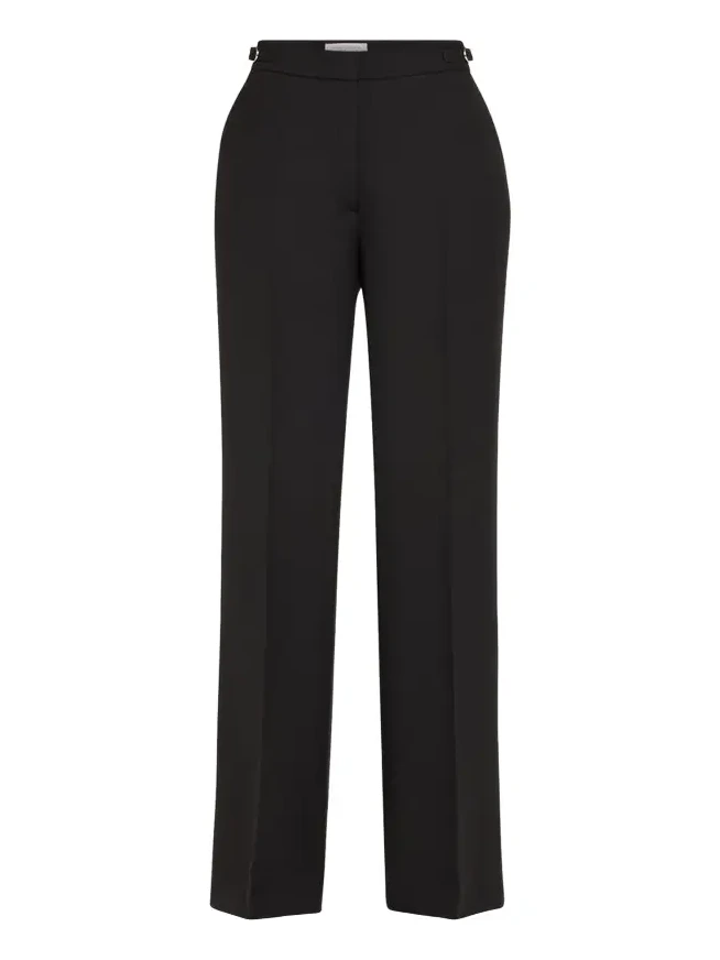 Vesta Wide-Leg Pants with Belted Detail