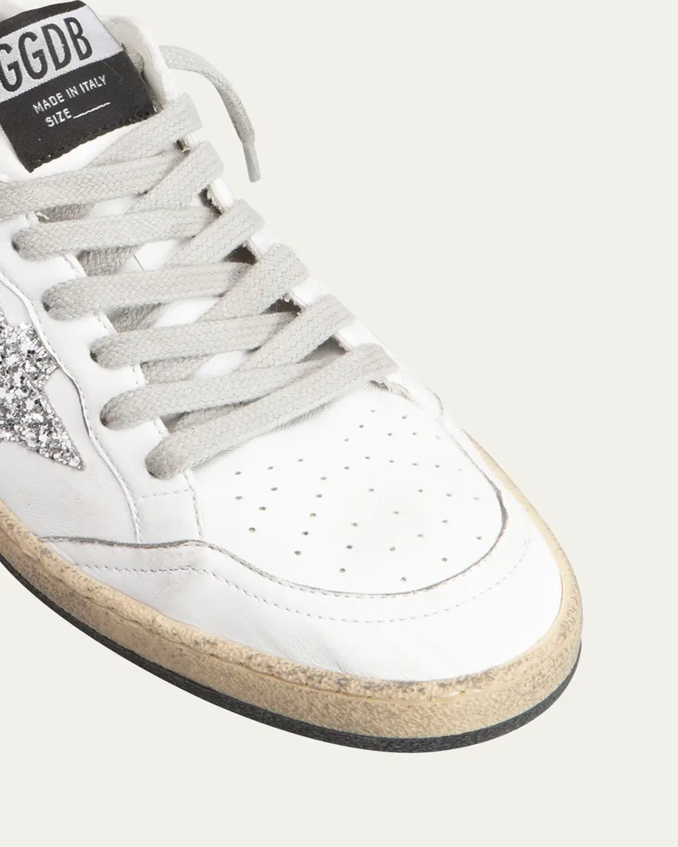 Golden Goose Ball Star Leather Glitter Sneakers | Thumbnail 2