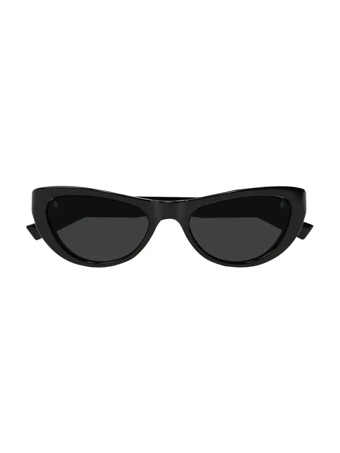 Sleek Logo Plastic Cat-Eye Sunglasses