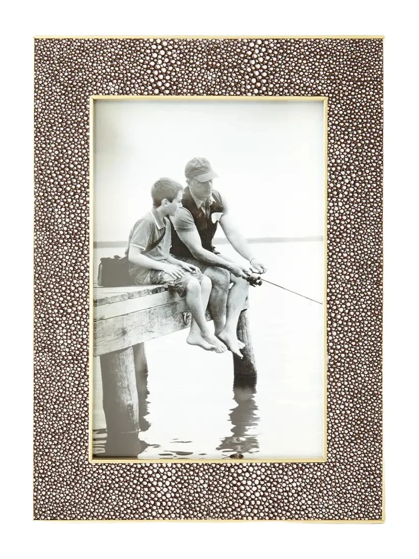AERIN Classic Faux Shagreen 4" x 6" Picture Frame