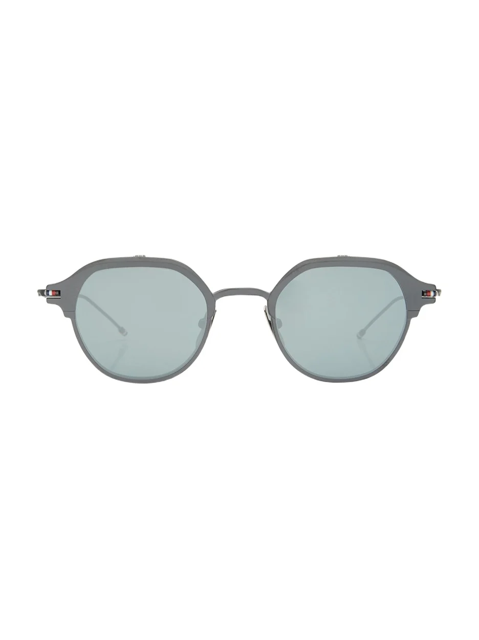 Thom Browne Men's Titanium Round Clip-On Sunglasses