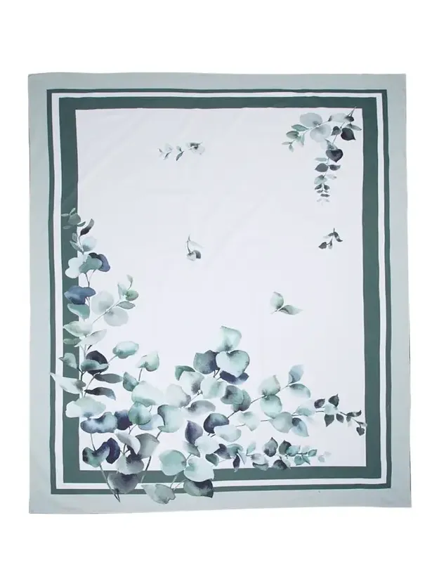 The Lino Eucalyptus Green Tablecloth, 71" x 98"