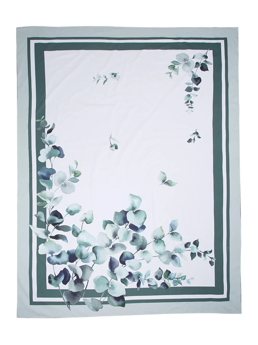 The Lino Eucalyptus Green Tablecloth, 71" x 98"