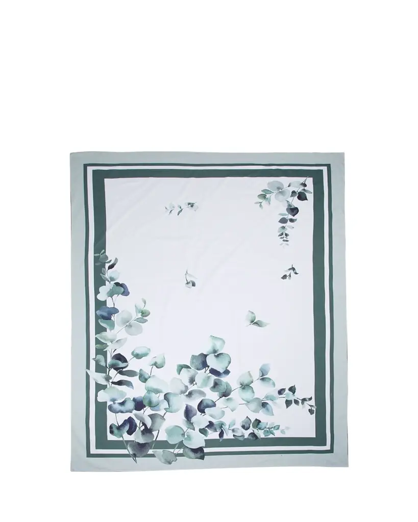 The Lino Eucalyptus Green Tablecloth, 71" x 98"